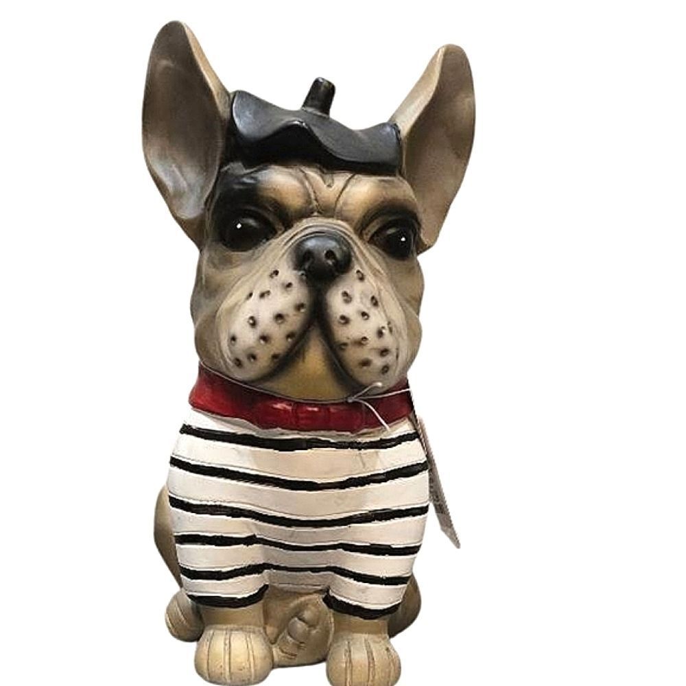 At Home Striped French Bulldog Figurine Statue‎